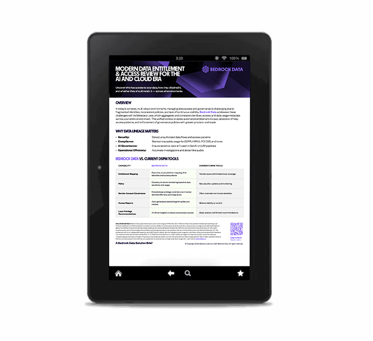 Bedrock Use Case: Data Entitlement Access Review